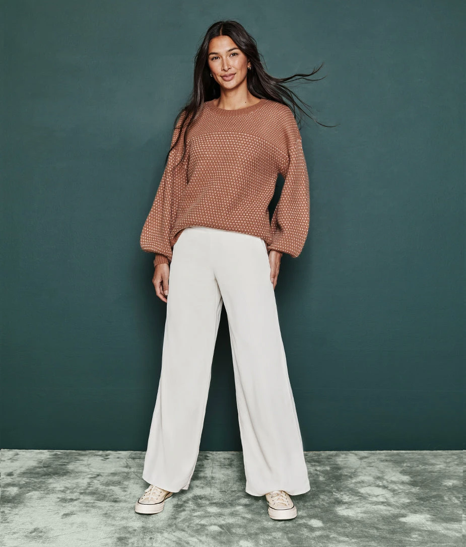 The Perfect Wide Leg Pant - White Sand 1 The Perfect Wide Leg Pant - White Sand