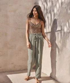 The Going Places Gauze Drawstring Pant - Agave 8 The Going Places Gauze Drawstring Pant - Agave -Summersalt Shop 2 ModelBack 022cf514 3be0 493a aa63 5adb6d3053c4