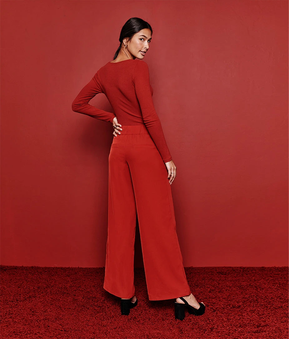 The Perfect Wide Leg Pant - Lava 3 The Perfect Wide Leg Pant - Lava - Image 3