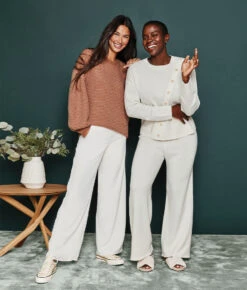 The Perfect Wide Leg Pant - White Sand 8 The Perfect Wide Leg Pant - White Sand -Summersalt Shop 4 ModelBack b7afb98a 6c55 4427 b389 481d416e49b9