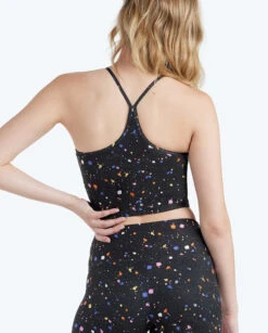 The High Neck Midi Sports Bra Tank - Paint Splatter In Sea Urchin -Summersalt Shop 5 ExtraProductShot 6aba519f ca2c 4fa4 a1b4 a1c7e68e8490