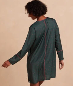 The Cloud 9 Boyfriend Sleep Shirt - Celestial Dot In Eden & Rosewood -Summersalt Shop Back Full TheCloud9BoyfriendSleepShirt BuffaloCheckinDeepSea Gold