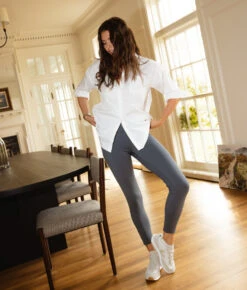 The Coziest High Rise Full Length Leggings - Smoke