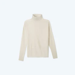 The Luxe Cashmere Blend Funnel Neck Sweater - White Sand 8 The Luxe Cashmere Blend Funnel Neck Sweater - White Sand -Summersalt Shop CashmereBlendFunnelNeck WhiteSand