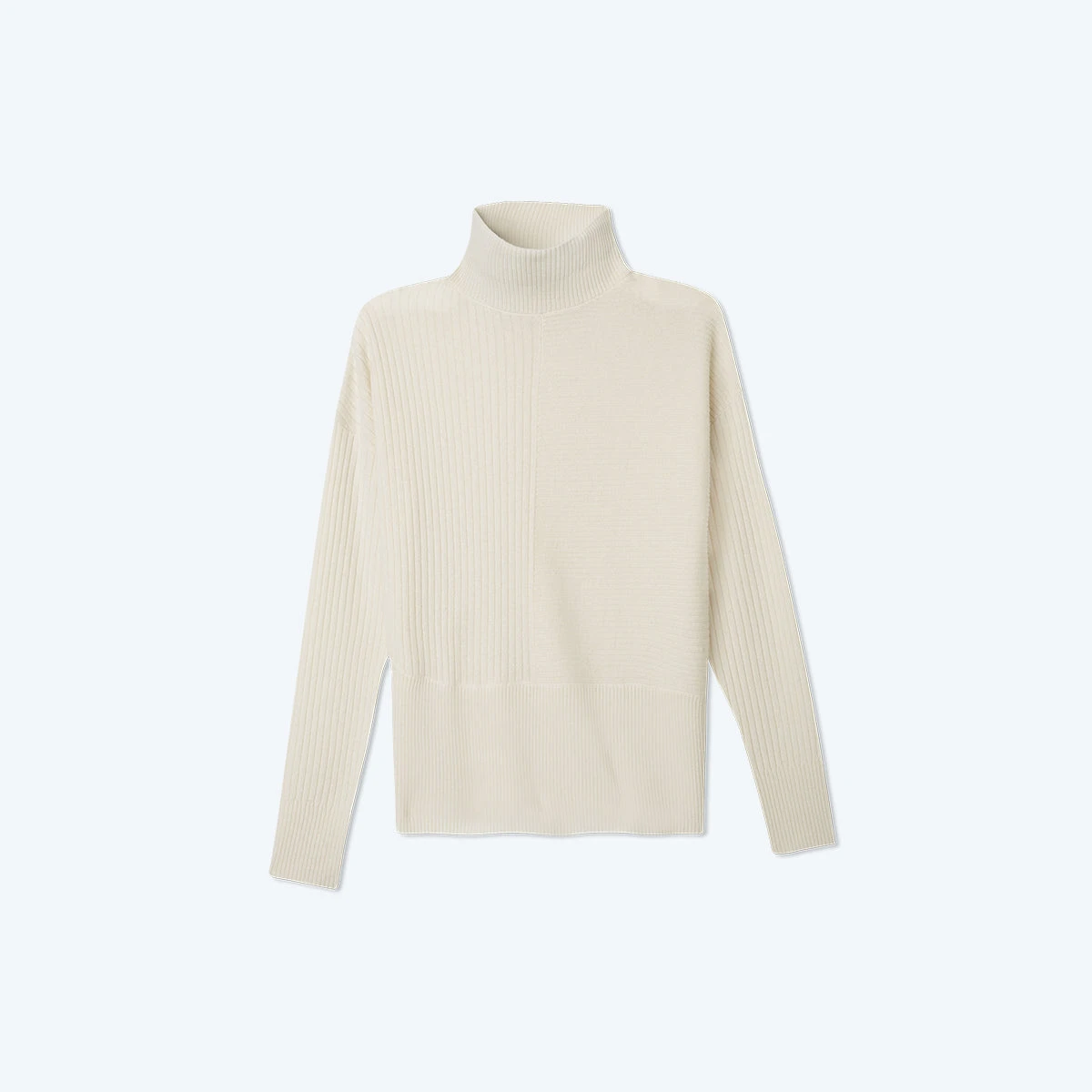 The Luxe Cashmere Blend Funnel Neck Sweater - White Sand 4 The Luxe Cashmere Blend Funnel Neck Sweater - White Sand - Image 4