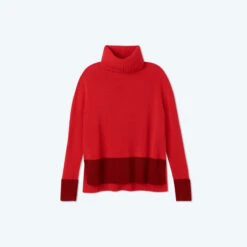 The Coziest Cashmere Blend Turtleneck - Pinot & Lava -Summersalt Shop CashmereBlendTurtleneck Pinot Lava