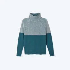 The Luxe Cashmere Blend Two-Tone Sweater - Venetian 8 The Luxe Cashmere Blend Two-Tone Sweater - Venetian -Summersalt Shop CashmereTwo ToneFunnelNeck Venetian