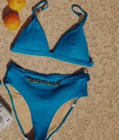 The Chain-Shoulder Triangle Bikini Top - Capri -Summersalt Shop Chain Shoulder Triangle Bikini Top 5