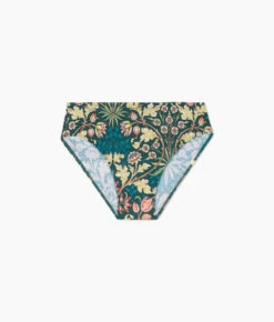 The Classic Mid-Rise Bikini Bottom - Hyacinth In Sunburst & Teal -Summersalt Shop Classic Mid Rise Bikini Bottom Hyacinth in Sunburst Teal 1