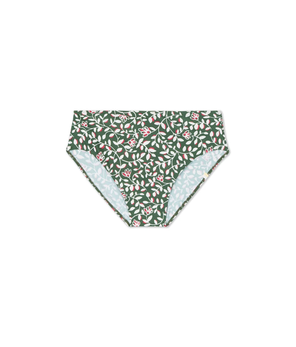 The High Leg High Rise Bottom - Twilight Floral In Olive 1 The High Leg High Rise Bottom - Twilight Floral In Olive