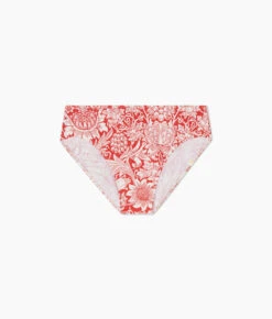 The Classic Mid-Rise Bikini Bottom - Sunflower In Watermelon 7 The Classic Mid-Rise Bikini Bottom - Sunflower In Watermelon -Summersalt Shop Classic Mid Rise Bikini Bottom Sunflower Yew Aril in Watermelon 1