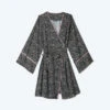The Cloud 9 Silky Robe - In Bloom In Sea Urchin & Pink Sky