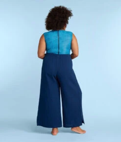 The Cloud Gauze Wide-Leg Pants - Deep Sea -Summersalt Shop CloudGauzeWide LegPantsDeepSeaBack2
