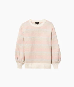 The Coziest Cashmere Blend Soft Stripe Sweater - Pastel Soft Stripe -Summersalt Shop Coziest Cashmere Blend Soft Stripe Sweater Pastel Soft Stripe 4