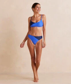 The Diagonal Mid Rise Bottom - Deep Sea & Hydrangea