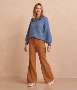 The Easy High-Waisted Flare Pant - Chai -Summersalt Shop EasyHighWaistedFlarePant Chai Side Full