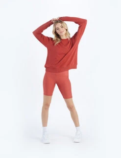 The Do-It-All High Rise Biker Shorts - Terracotta -Summersalt Shop ExtraProductShot 34