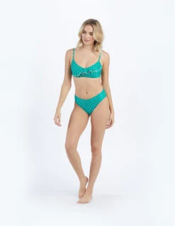 The Limited-Edition High Leg Mid Rise Bikini Bottom - Seaglass Dot -Summersalt Shop ExtraProductShot 51