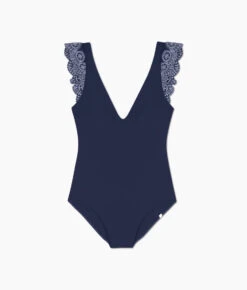 The Eyelet Ruffle Backflip - Deep Sea 5 The Eyelet Ruffle Backflip - Deep Sea -Summersalt Shop Eyelet Ruffle Backflip Deep Sea FLAT