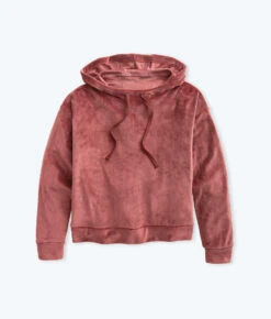 The Plush Velour Hoodie - Rosewood 11 The Plush Velour Hoodie - Rosewood -Summersalt Shop FlatLay 2022 01 19T103131.768