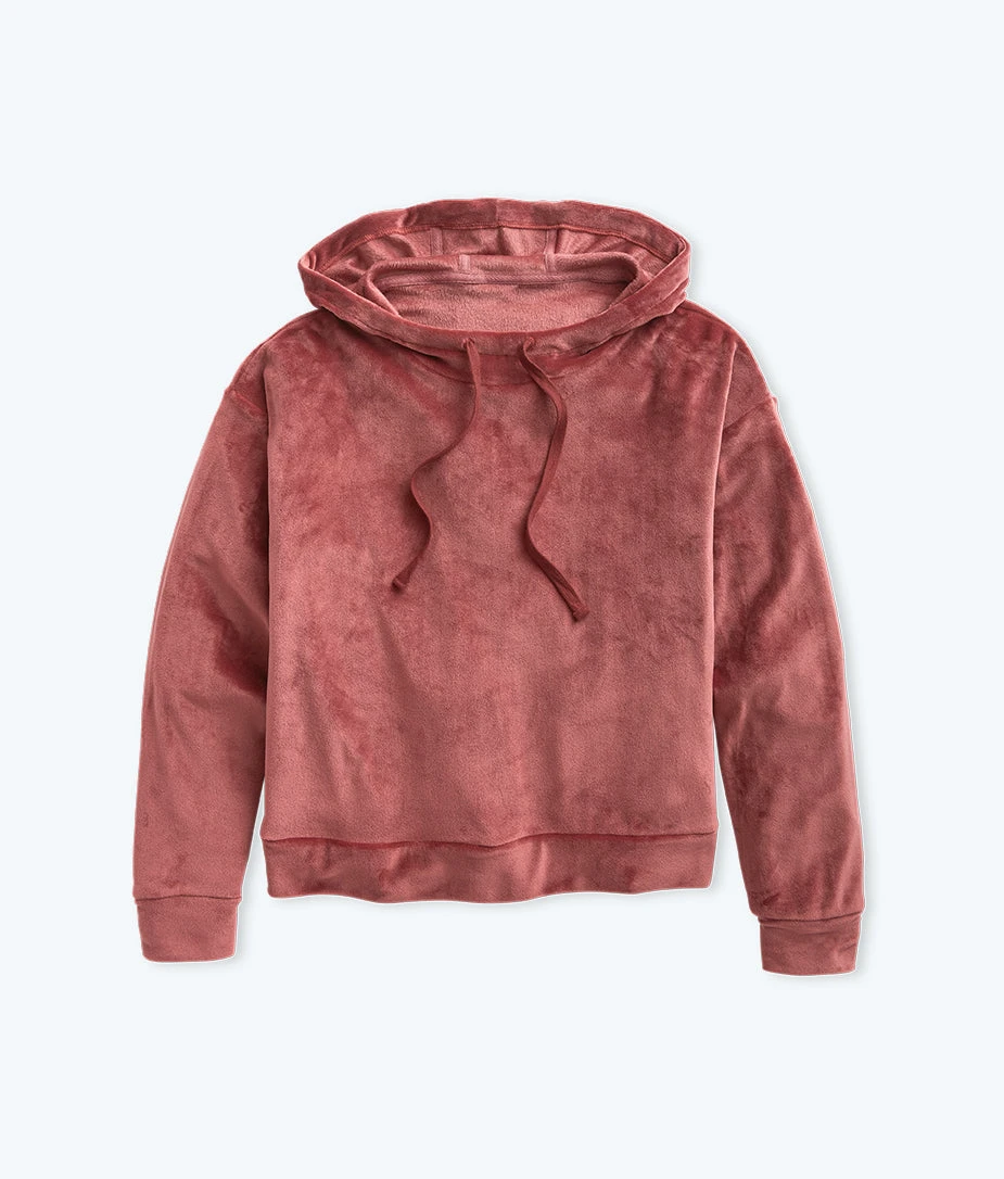 The Plush Velour Hoodie - Rosewood 6 The Plush Velour Hoodie - Rosewood - Image 6