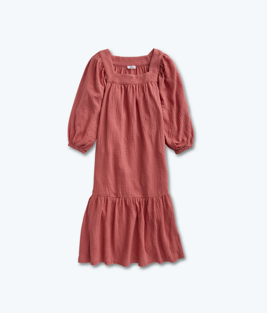 The Going Places Gauze Midi Dress - Faded Rose 2 The Going Places Gauze Midi Dress - Faded Rose - Image 2