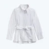 The Perfect Tie-Waist Girlfriend Shirt - White Sand