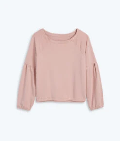 The Softest French Terry Boatneck Pullover - Petal