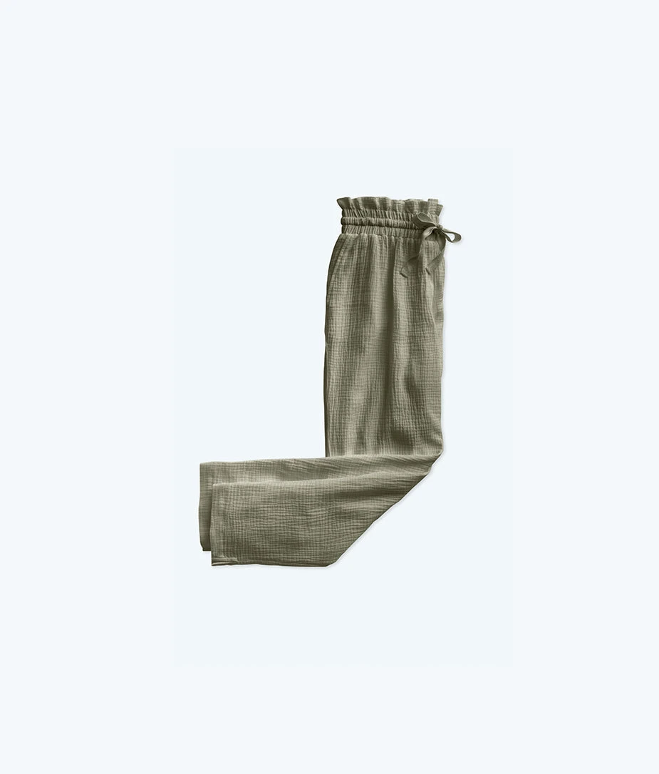 The Going Places Gauze Drawstring Pant - Agave 2 The Going Places Gauze Drawstring Pant - Agave - Image 2