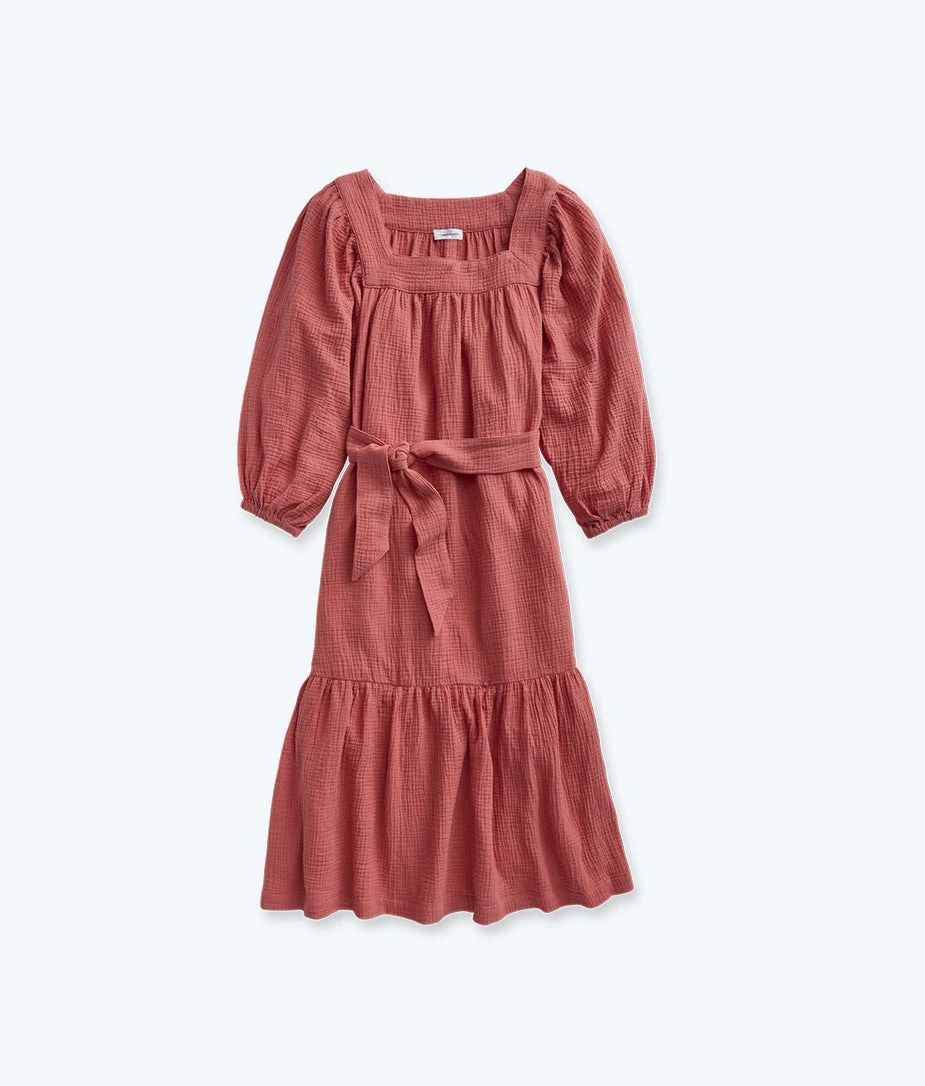 The Going Places Gauze Midi Dress - Faded Rose 1 The Going Places Gauze Midi Dress - Faded Rose