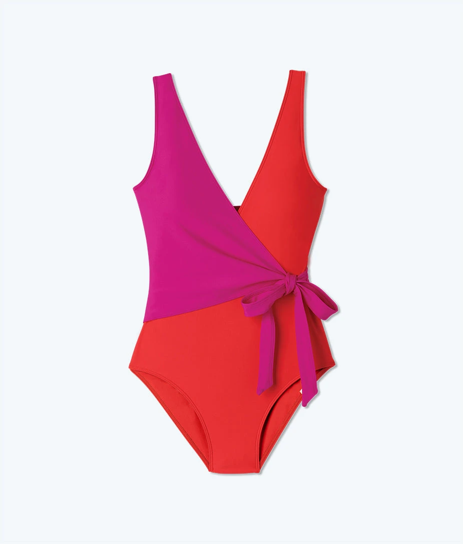 The Perfect Wrap One-Piece - Hibiscus & Grapefruit 5 The Perfect Wrap One-Piece - Hibiscus & Grapefruit - Image 5
