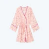 The Cloud 9 Silky Robe - Confetti Dot In Blush & Tangerine