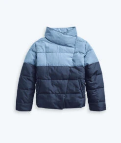 The Colorblock Eco Puffer Jacket - Midnight & Slate -Summersalt Shop FlatLay c1bc7c41 ae2f 4fb3 a089 b8ca719b9799