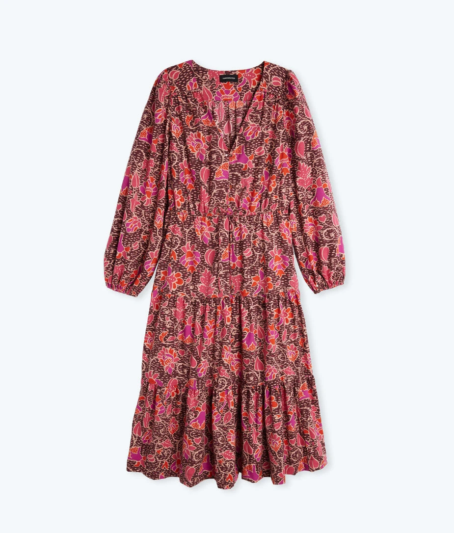 The Countryside Poplin Button Down Midi Dress - Vineyard Blooms In Pinot 2 The Countryside Poplin Button Down Midi Dress - Vineyard Blooms In Pinot - Image 2