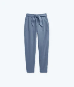 The Softest French Terry Tie-Waist Pant - Slate
