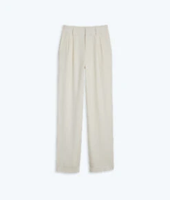 The Classic Pleat Straight Leg Trouser Pant - White Sand 11 The Classic Pleat Straight Leg Trouser Pant - White Sand -Summersalt Shop FlatLay fc88dd86 3b51 4487 b8cf a20321f72c11