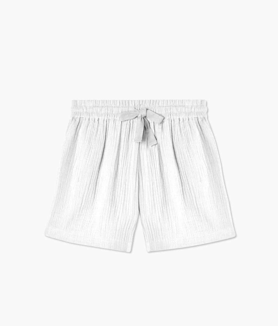 The Going Places Gauze Drawstring Shorts - White Sand 1 The Going Places Gauze Drawstring Shorts - White Sand