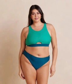 The High Leg Mid Rise Bikini Bottom - Seaweed -Summersalt Shop HighLegMidRiseBikiniBottom Seaweed Front