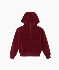 The High Pile Eco Short Fleece Jacket - Pinot -Summersalt Shop High Pile Eco Short Fleece Jacket Pinot 5