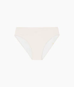 The Classic Mid-Rise Bikini Bottom - White Sand -Summersalt Shop High leg High Rise Bottom White Sand FLAT
