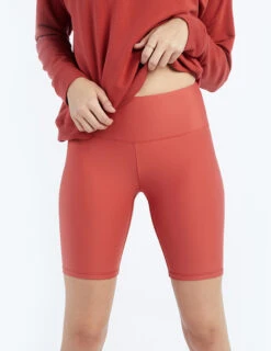 The Do-It-All High Rise Biker Shorts - Terracotta -Summersalt Shop Image3