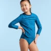 The Kids' Rash Guard - Gingham In Calypso
