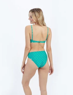 The Ruffle Marina Bikini Top - Seaglass Dot -Summersalt Shop ModelBack 59