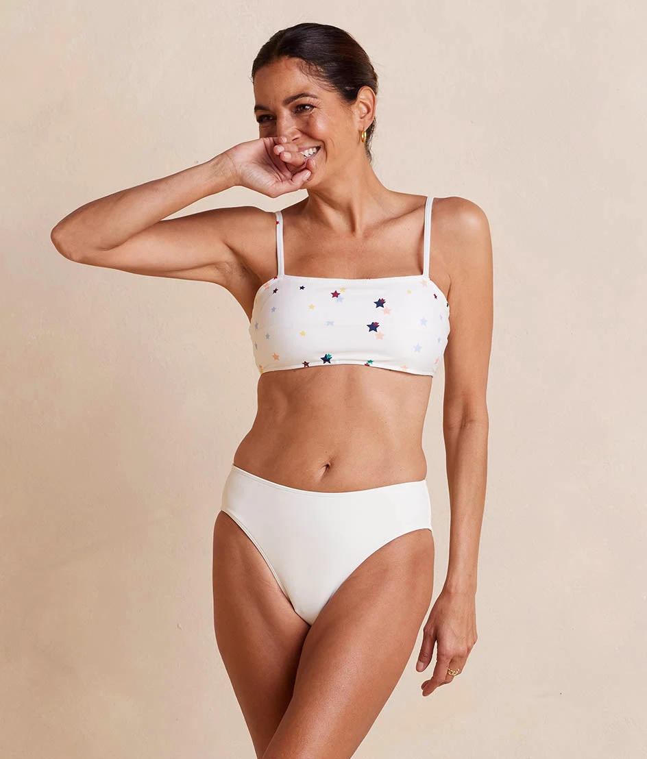 The Oasis Bikini Top - Small Scatter Stars In White Sand 2 The Oasis Bikini Top - Small Scatter Stars In White Sand - Image 2