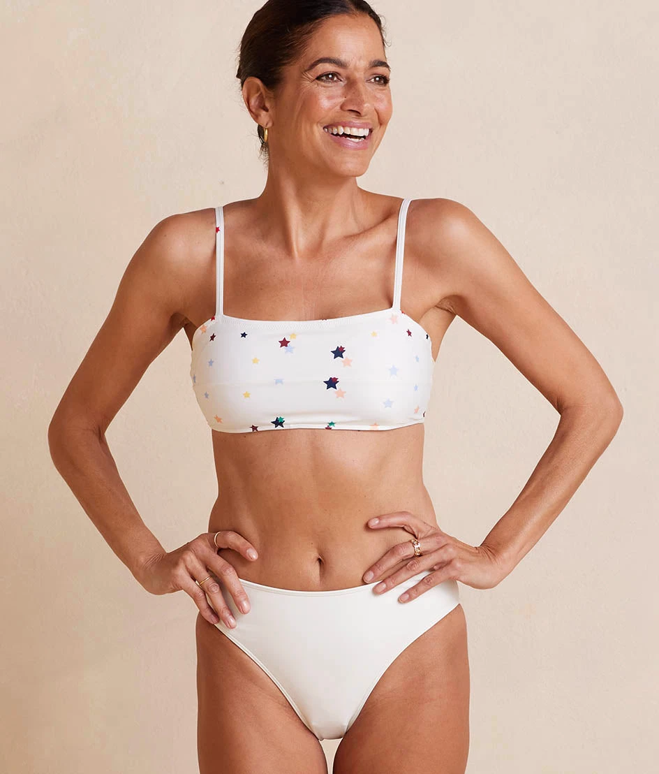 The Oasis Bikini Top - Small Scatter Stars In White Sand 4 The Oasis Bikini Top - Small Scatter Stars In White Sand - Image 4