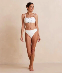 The Oasis Bikini Top - Small Scatter Stars In White Sand 10 The Oasis Bikini Top - Small Scatter Stars In White Sand -Summersalt Shop OasisBikiniTop SmallScatterStarsinWhiteSand Front Full