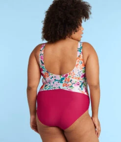 The Perfect Wrap One-Piece - Watercolor Floral In Strawberry -Summersalt Shop PWOPWatercolorFloralinStrawberryBack1