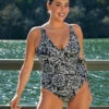 The Perfect Wrap Tankini - Batik In Sea Urchin & White Sand