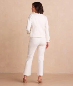 The Icon Ponte Pintuck Trouser Pant - White Sand -Summersalt Shop PontePant whitesand 5