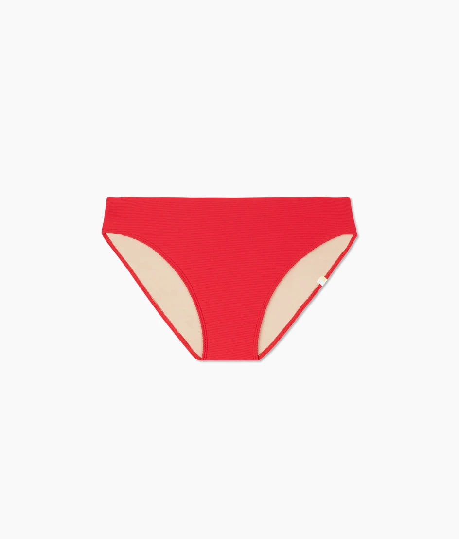 The RippleRib Mid Rise Bikini Bottom - Lava 4 The RippleRib Mid Rise Bikini Bottom - Lava - Image 4